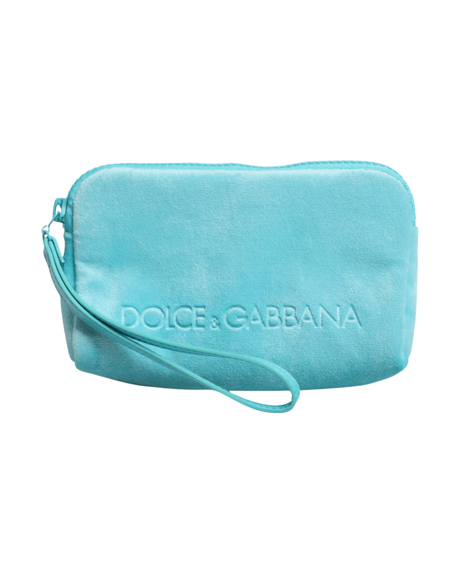 Dolce & Gabbana Light Blue Solid Logo Clutch Sunglasses Holder Pouch Bag Glam Steals