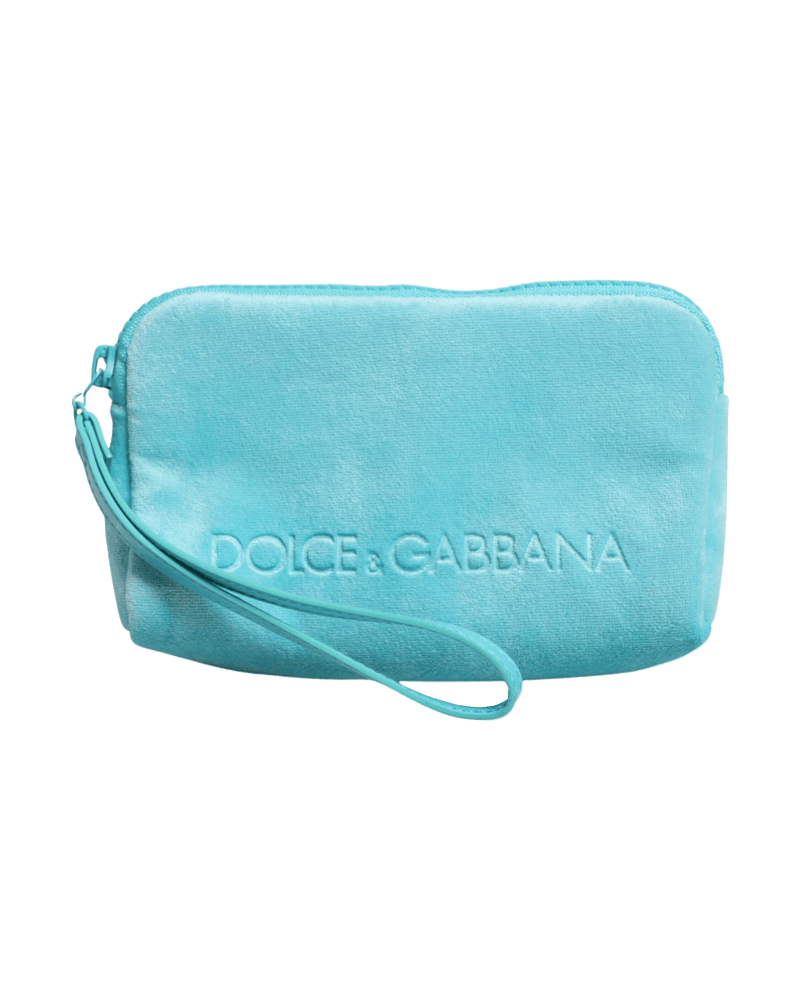 Dolce & Light Blue Gabbana Solid Logo Clutch Sunglasses Holder Pouch Bag Glam Steals