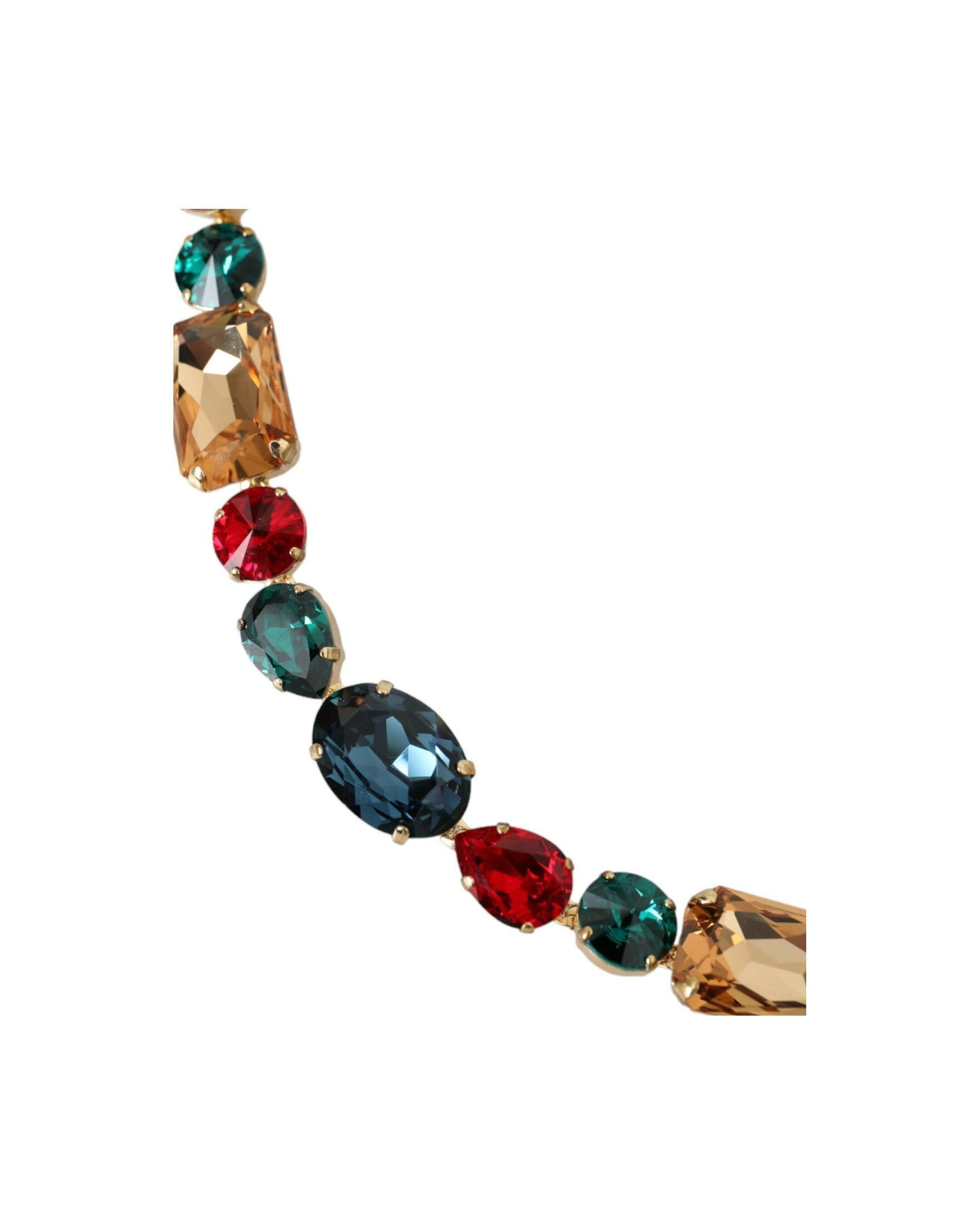 Dolce & Gabbana Light Leather Crystal Chain Waist Blue Belt Glam Steals