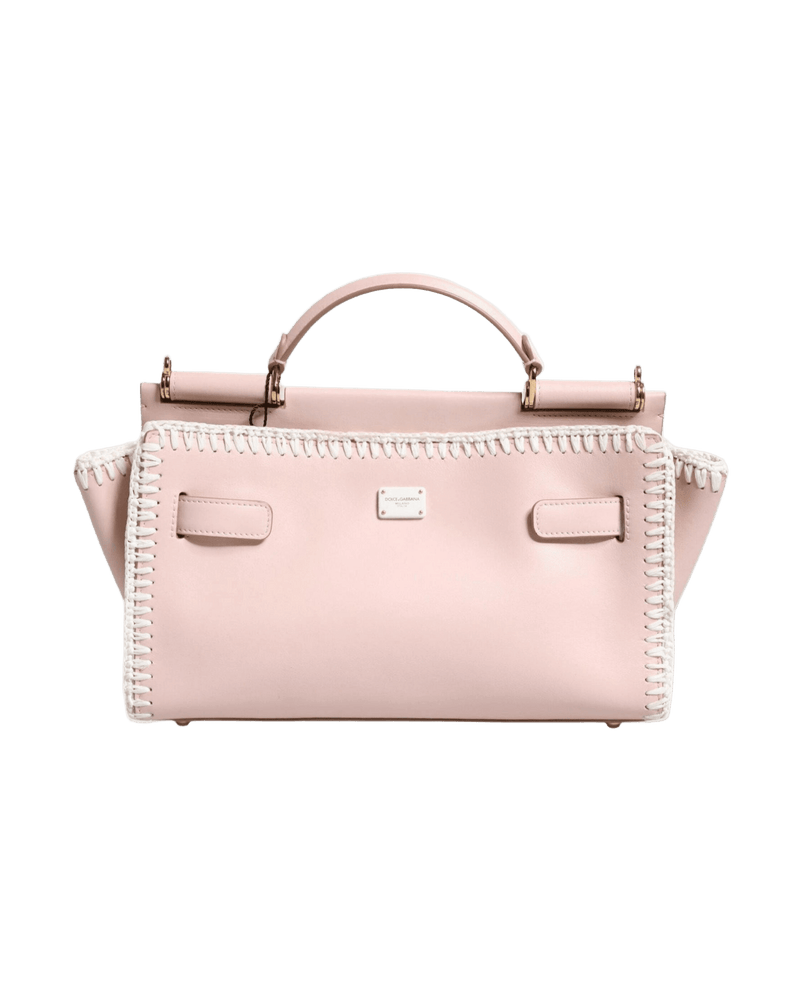 Dolce & Pink Gabbana Light Logo Plaque Soft Leather Strap Crossbody Bag Glam Steals
