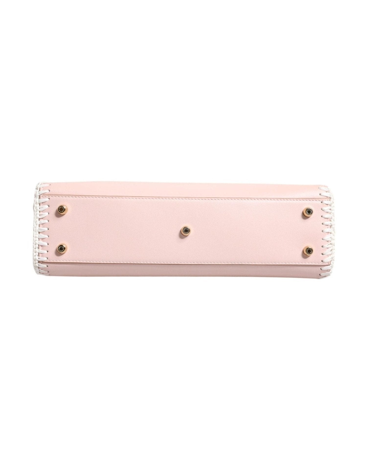 Dolce & Gabbana Light Logo Plaque Soft Leather Strap Crossbody Pink Bag Glam Steals