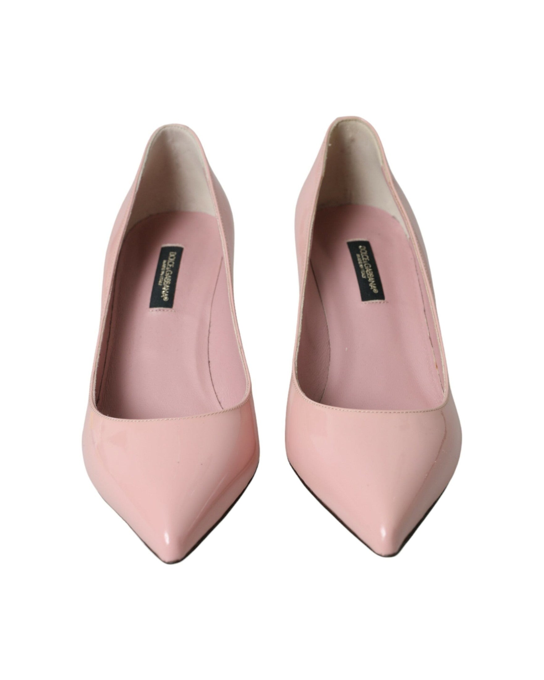 Dolce & Gabbana Light Pink Patent Leather Heels Pumps Shoes Glam Steals