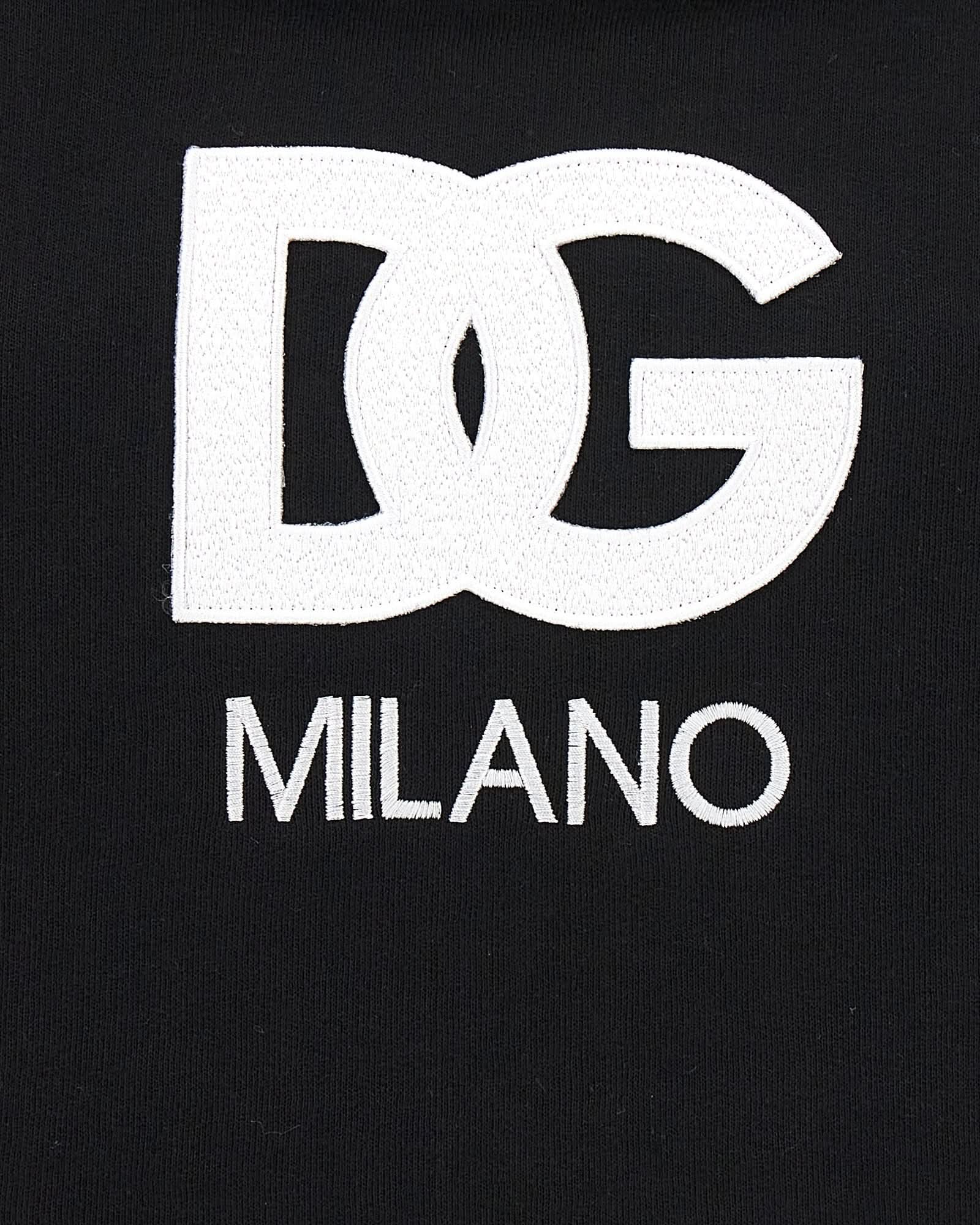 Dolce & Gabbana Logo Embroidery Cropped Hoodie Glam Steals
