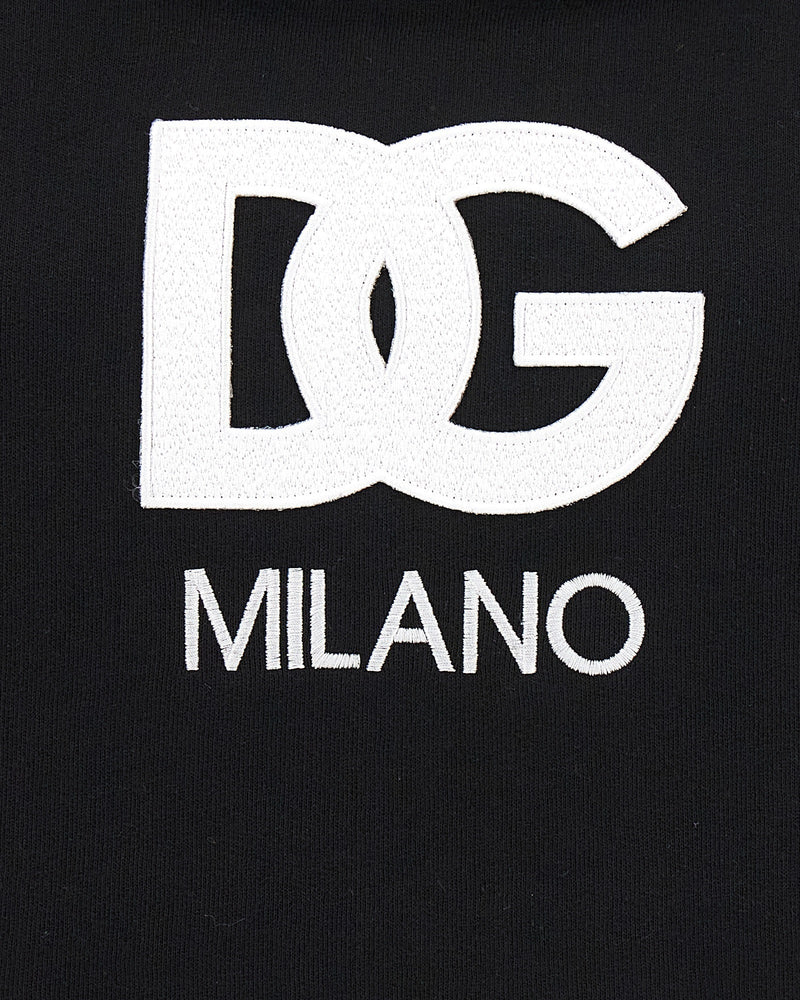 Dolce & Gabbana Logo Embroidery Cropped Hoodie Glam Steals
