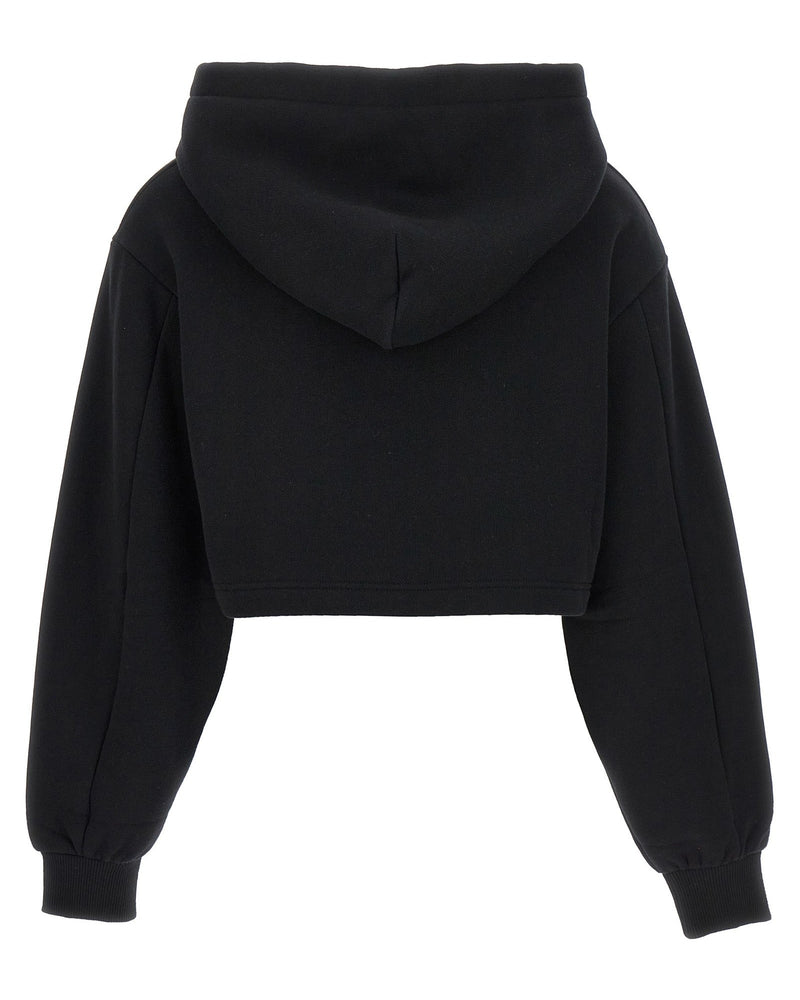 Dolce & Gabbana Logo Embroidery Cropped Hoodie Glam Steals