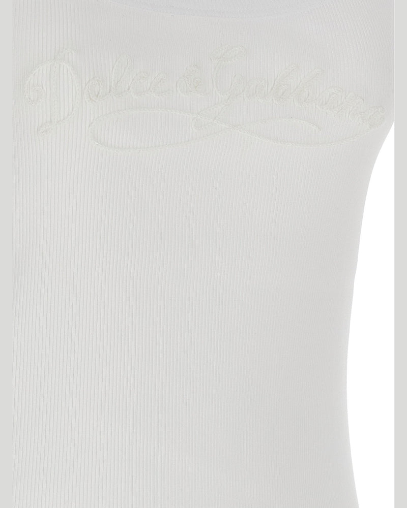 Dolce & Gabbana Logo Embroidery Tank Top Glam Steals