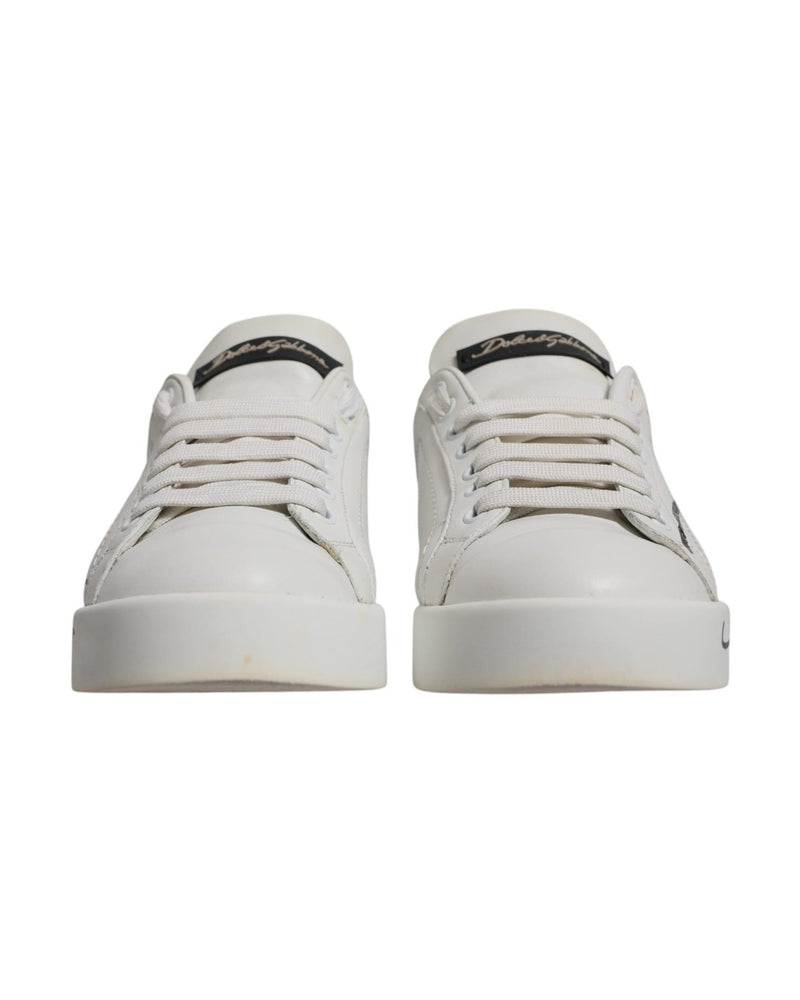 Dolce & Gabbana Logo Portofino Sneakers Blue Shoes Glam Steals