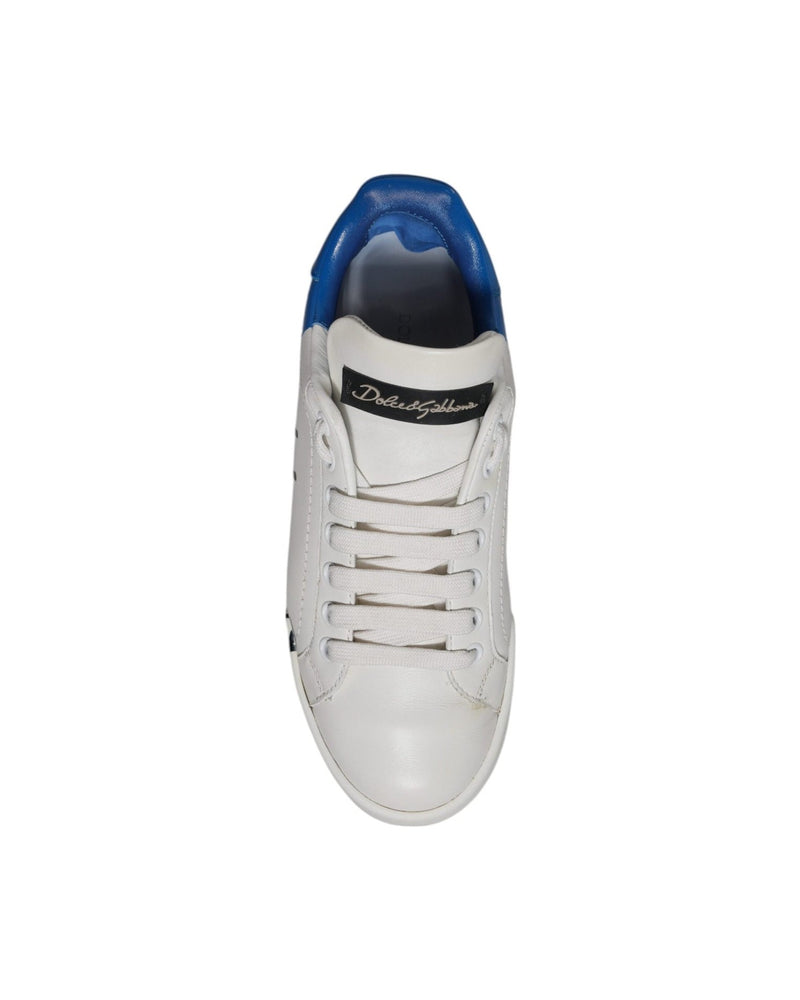 Dolce & Gabbana Logo Portofino Sneakers Blue Shoes Glam Steals