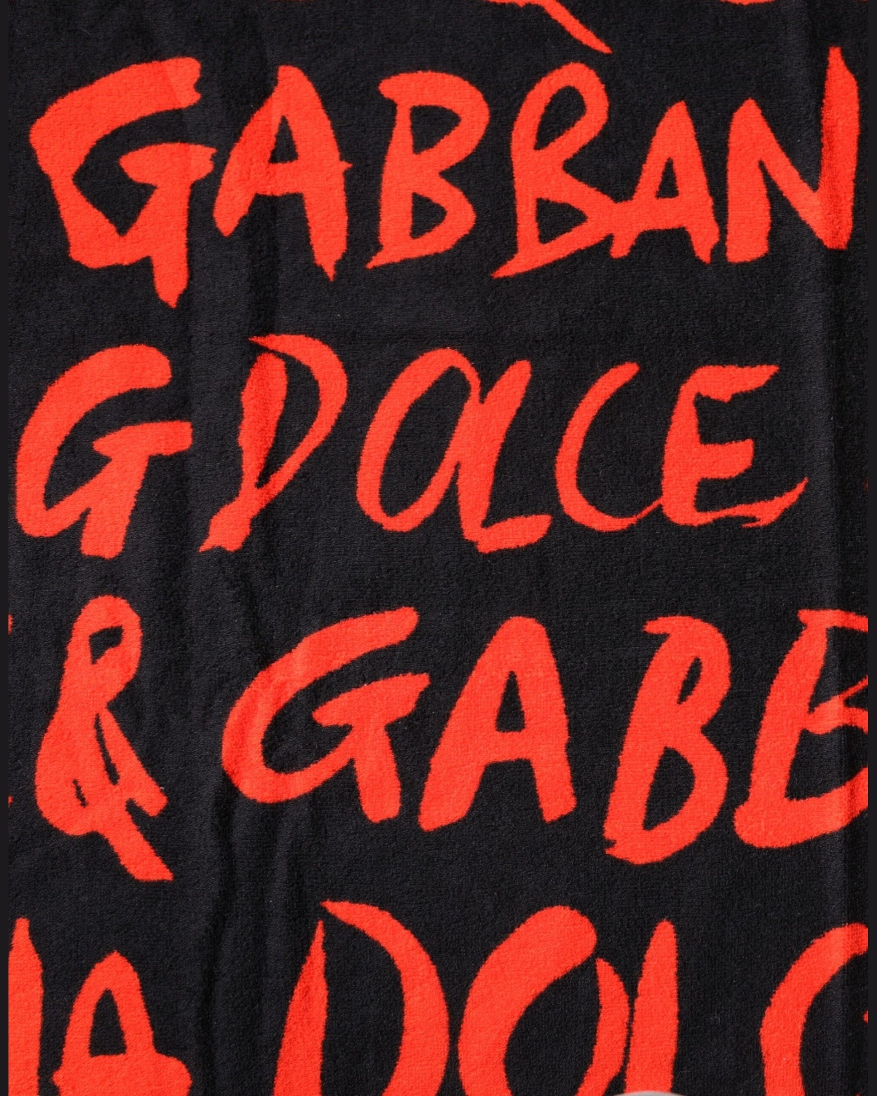 Dolce & Gabbana Logo Print Cotton Beach Red Towel Glam Steals
