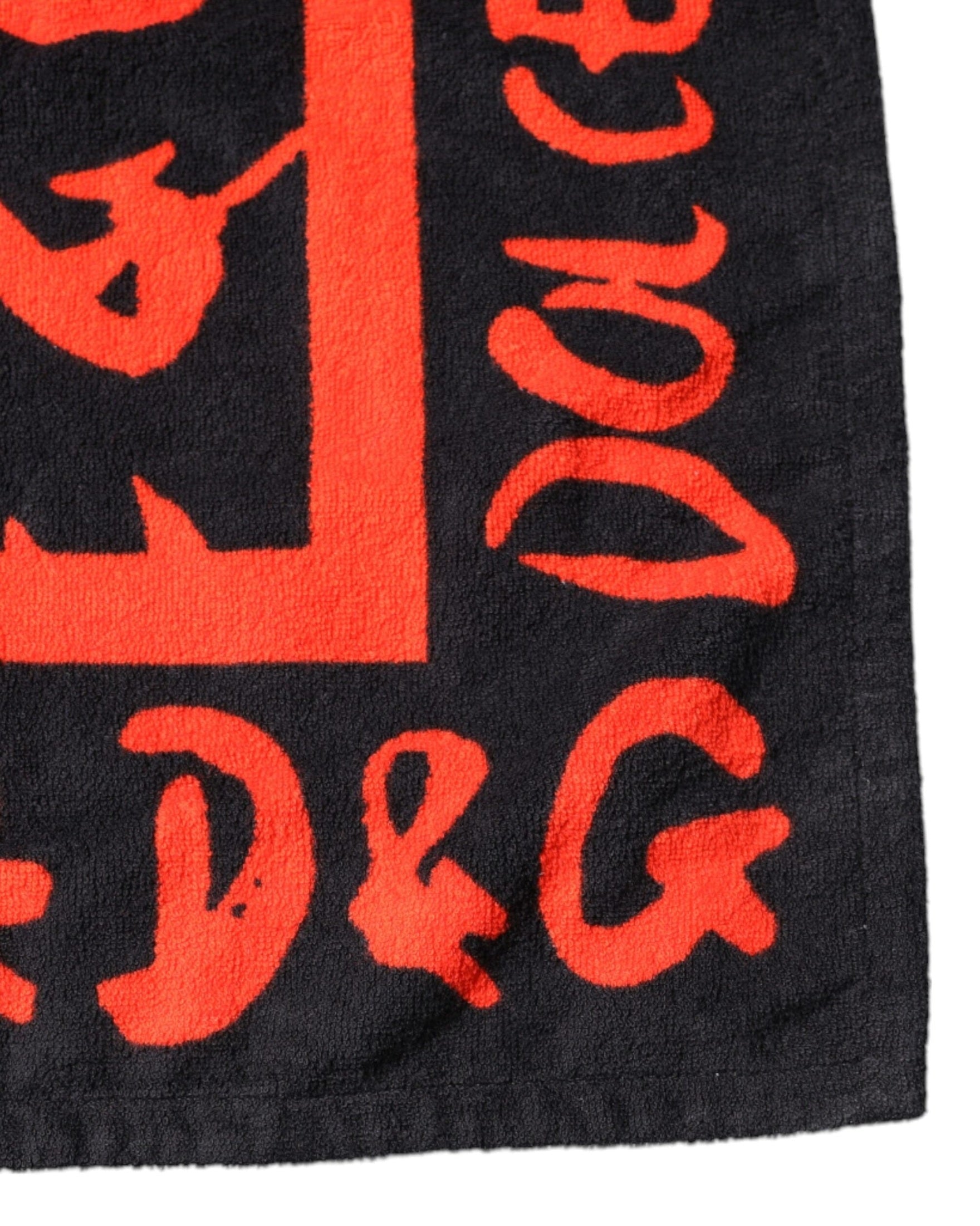 Dolce & Gabbana Logo Print Cotton Beach Red Towel Glam Steals