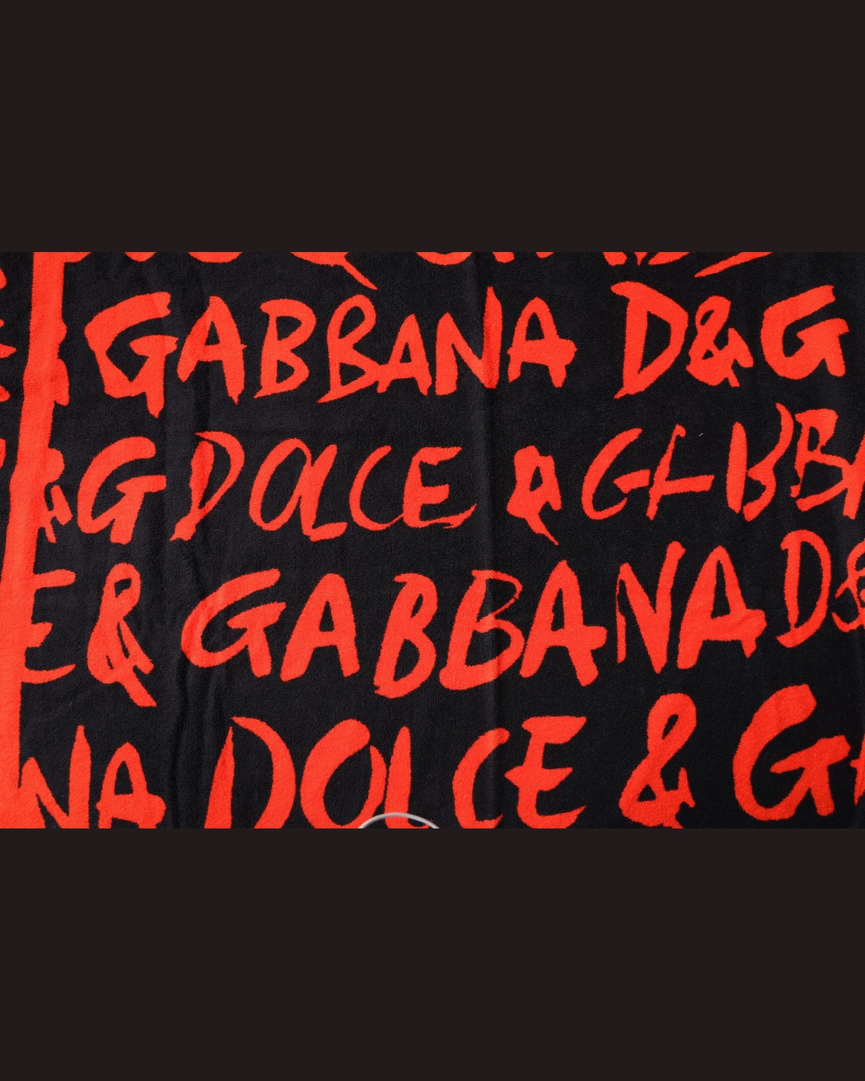Dolce & Gabbana Logo Print Cotton Beach Red Towel Glam Steals