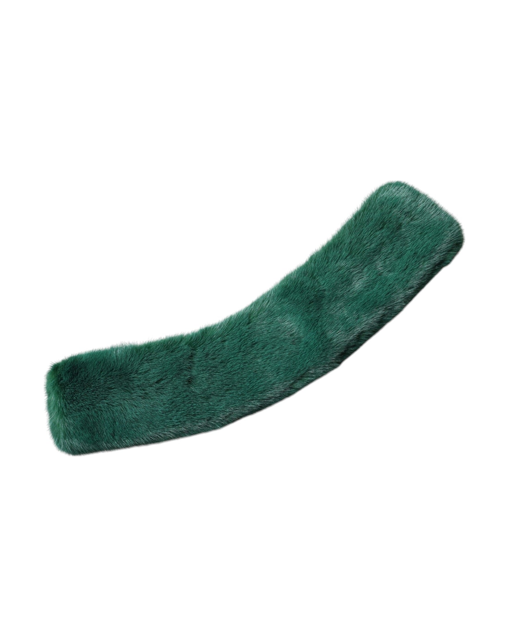 Dolce & Gabbana Mink Fur Collar Women Neck Wrap Green Scarf Glam Steals