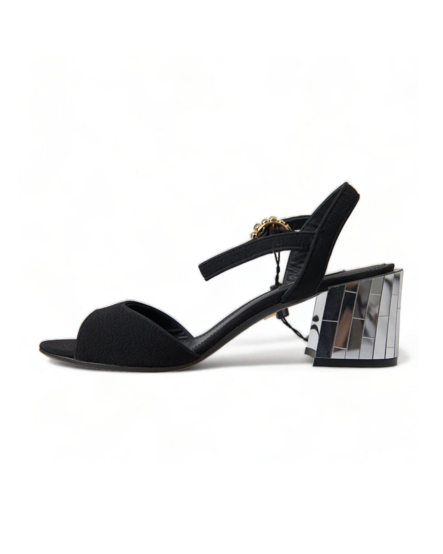 Dolce & Gabbana Mirror Heel Ankle Strap Sandals Heels