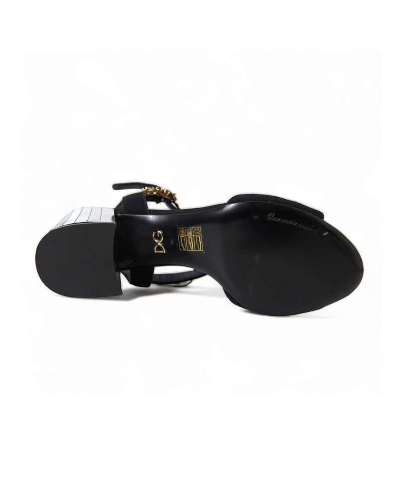 Dolce & Gabbana Mirror Heel Ankle Strap Sandals Heels