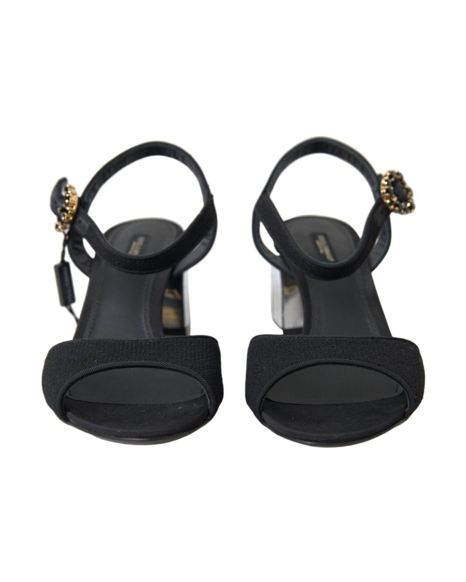 Dolce & Gabbana Mirror Heel Ankle Strap Sandals Heels