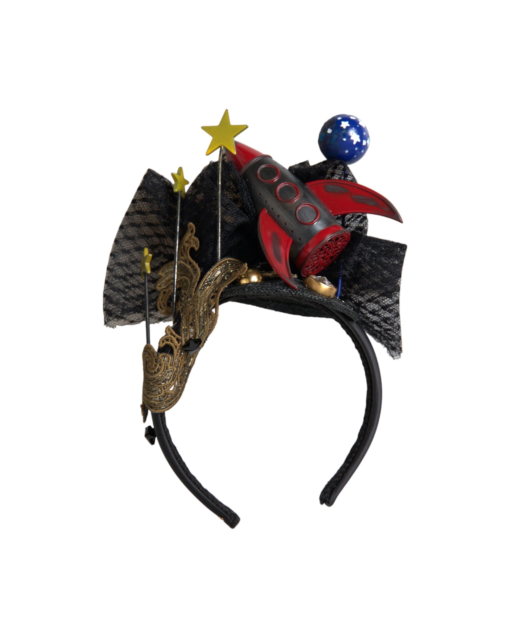 Dolce & Gabbana Missile Rocket Crystal Stars Headband Multicolor Diadem Glam Steals