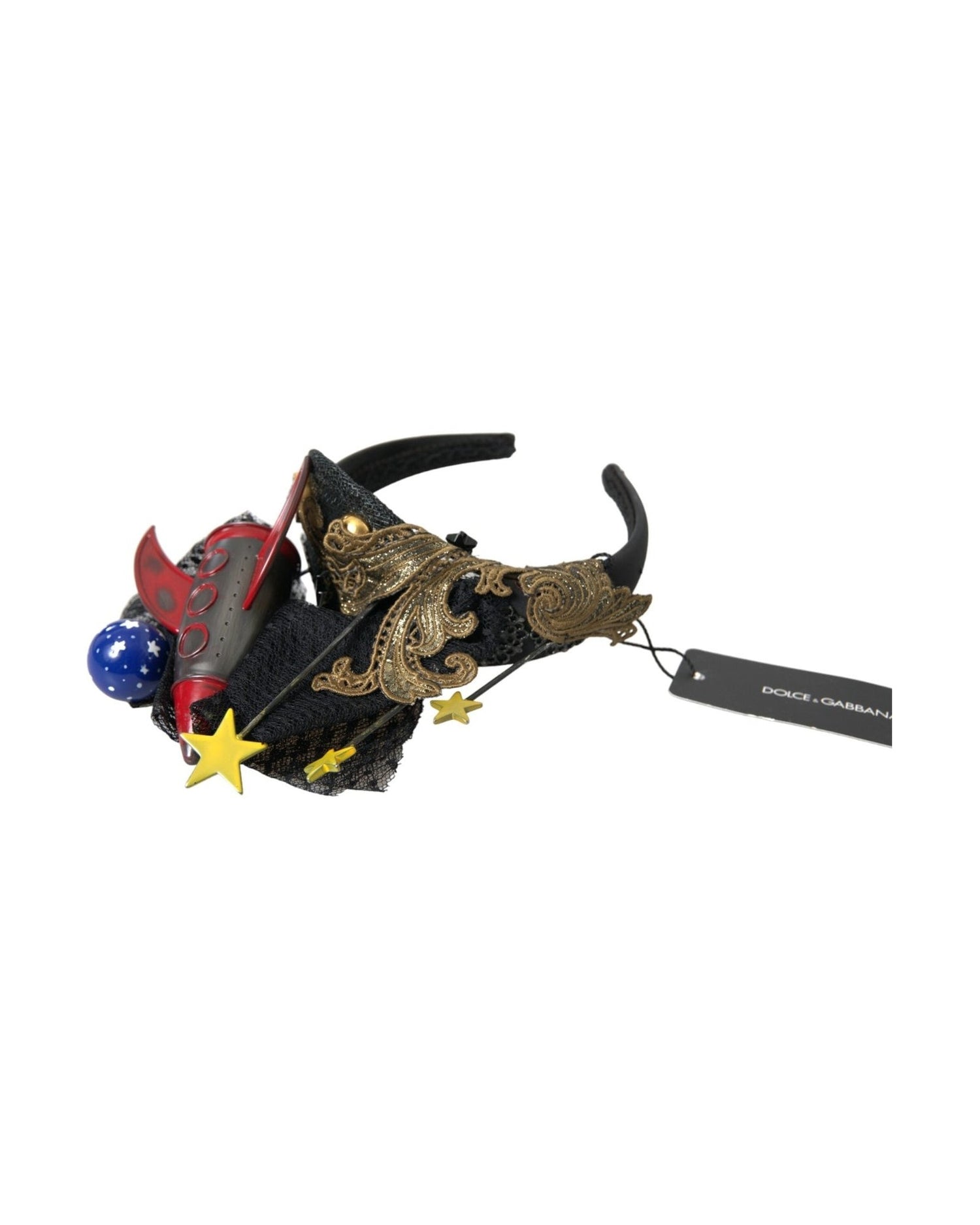 Dolce & Gabbana Missile Rocket Crystal Stars Headband Multicolor Diadem Glam Steals