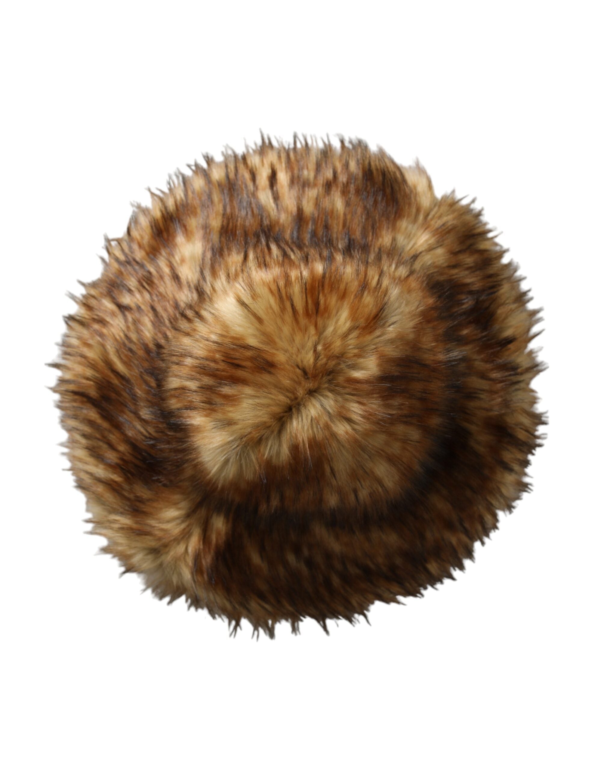 Dolce & Gabbana Modacrylic Faux Fur Bucket Brown Hat Glam Steals