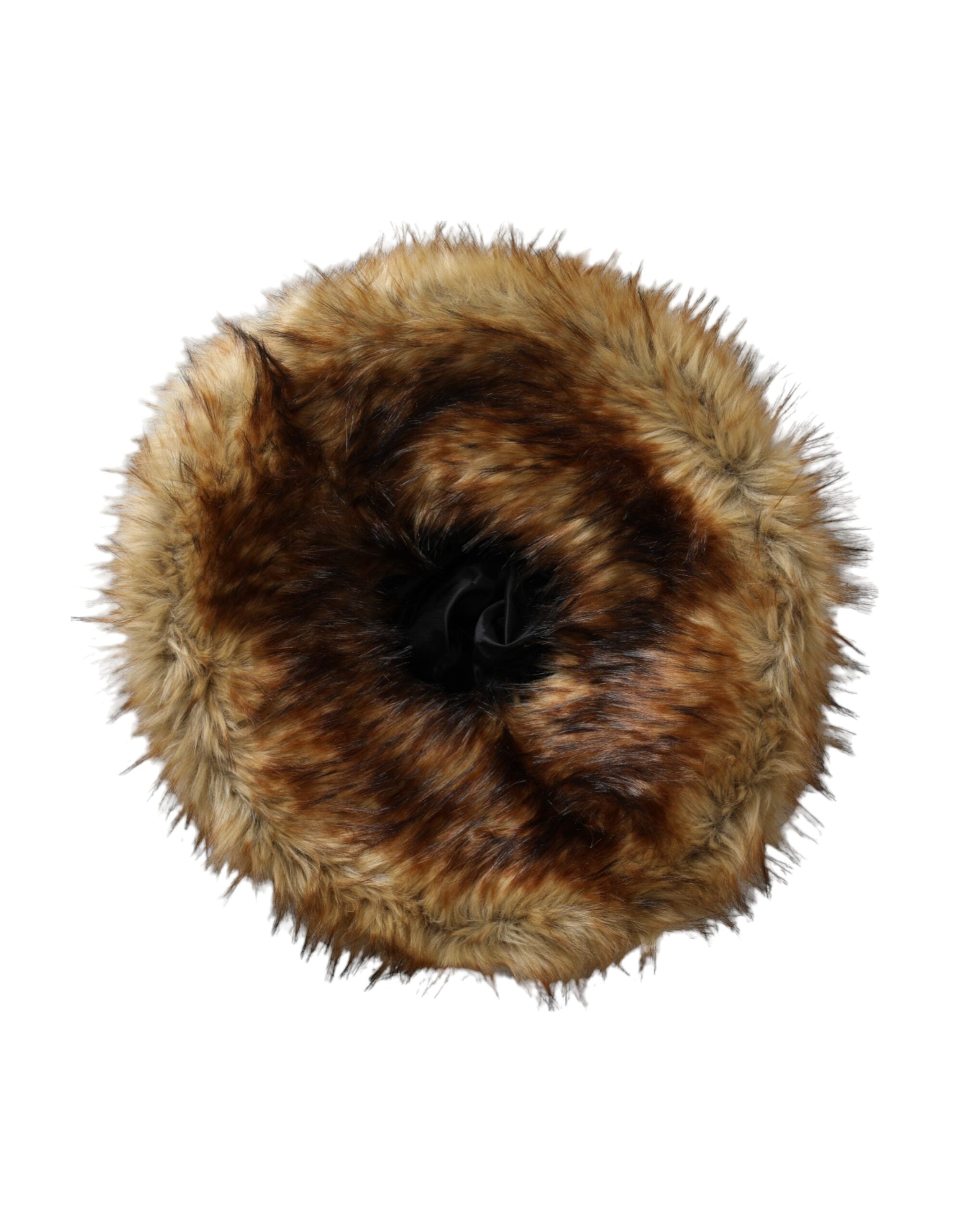 Dolce & Gabbana Modacrylic Faux Fur Bucket Brown Hat Glam Steals
