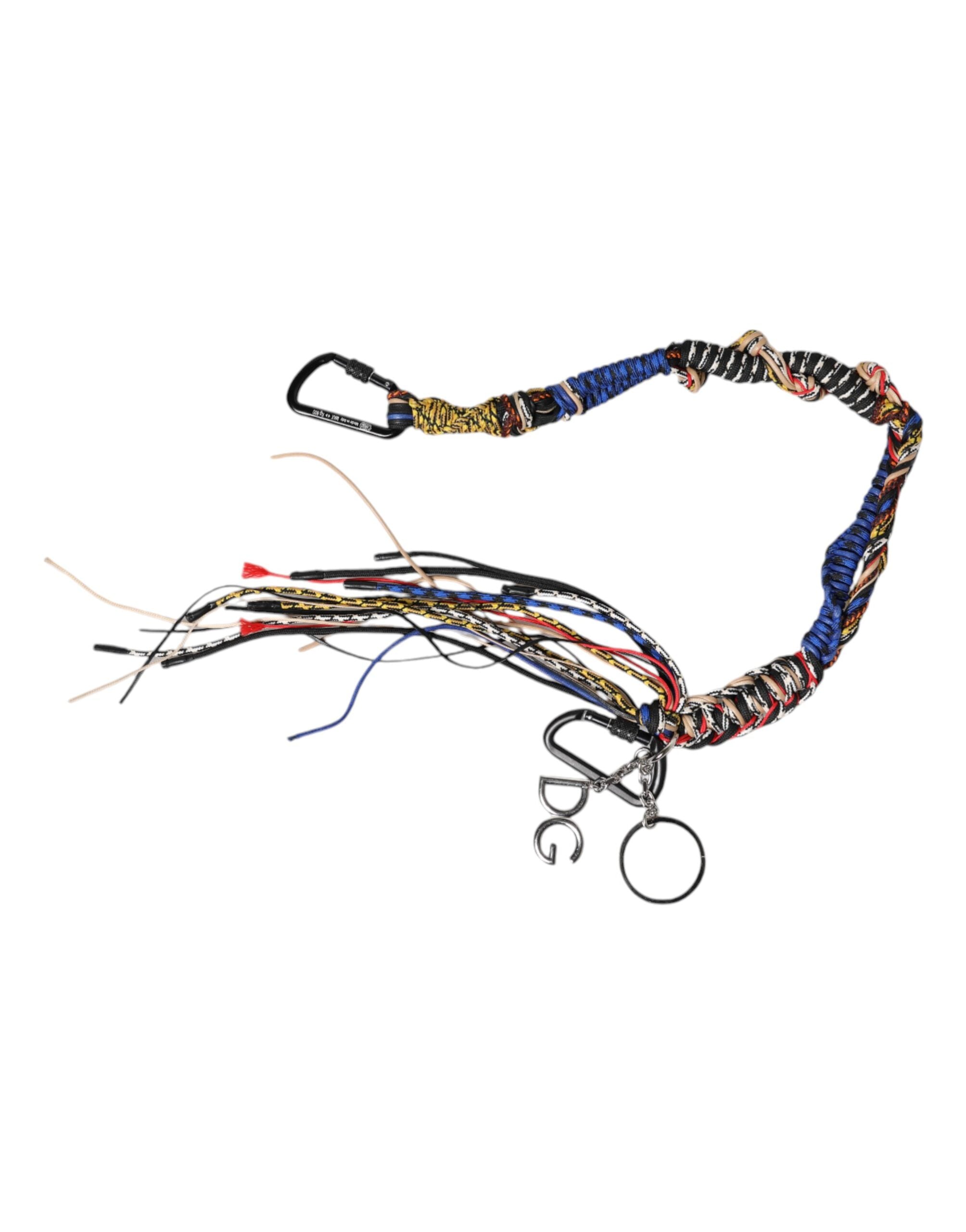 Dolce & Gabbana Multicolor Braided Rope Logo Bag Shoulder Strap Glam Steals