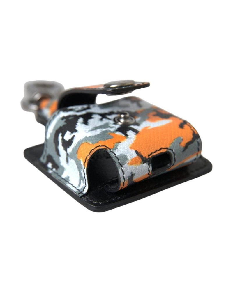 Dolce & Gabbana Camouflage Print Leather Metal Airpods Multicolor Case Glam Steals