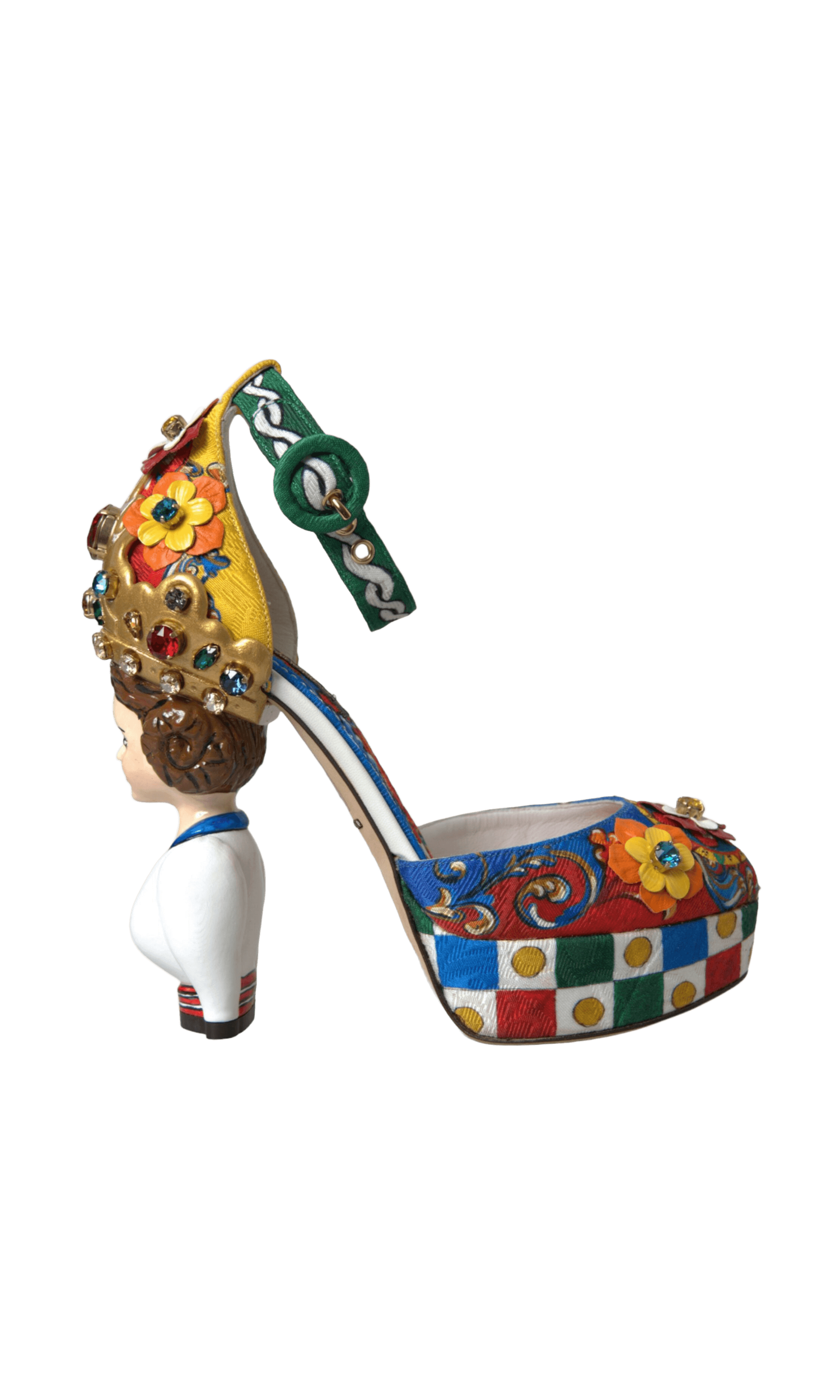 Dolce & Gabbana Multicolor Carretto Embellished Sandals Shoes Glam Steals