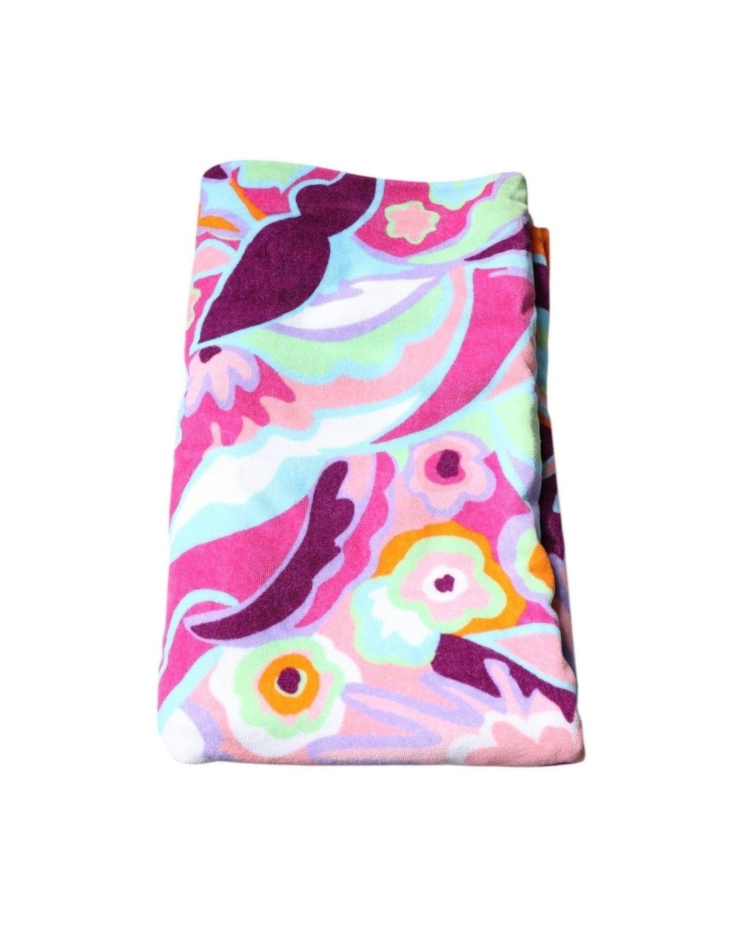 Dolce & Gabbana Multicolor Cotton Floral Print Beach Towel Beach Towels