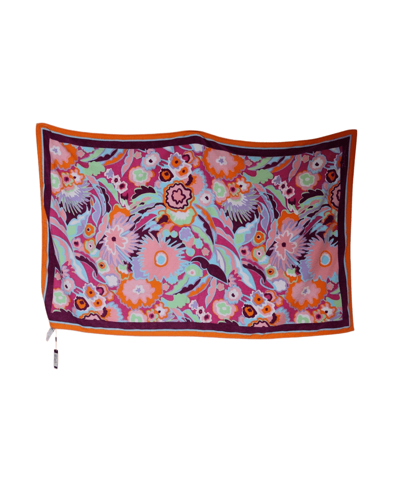 Dolce & Multicolor Gabbana Cotton Floral Print Beach Towel Glam Steals