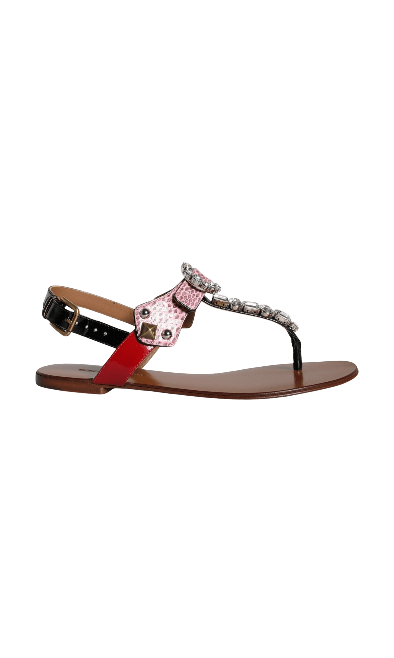 Dolce & Gabbana Multicolor Crystal Sandals Flip Flops Shoes Glam Steals