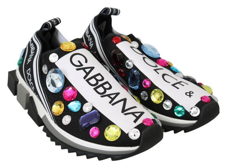 Dolce & Gabbana Multicolor Crystal Sneakers Shoes Glam Steals