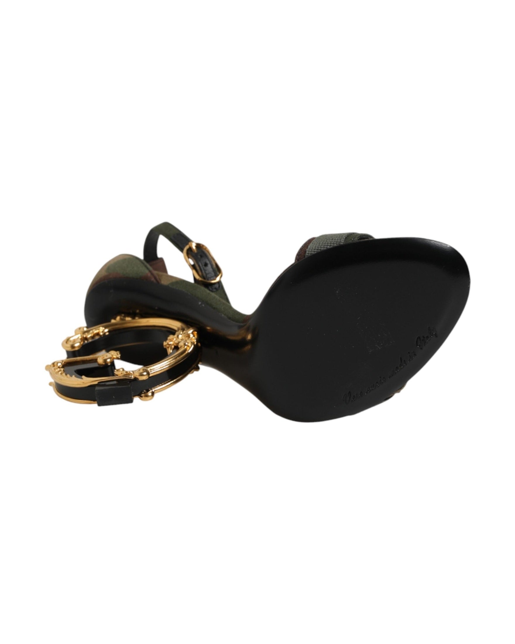 Dolce & Gabbana Multicolor Dg Logo Heels Camouflage Sandals Glam Steals