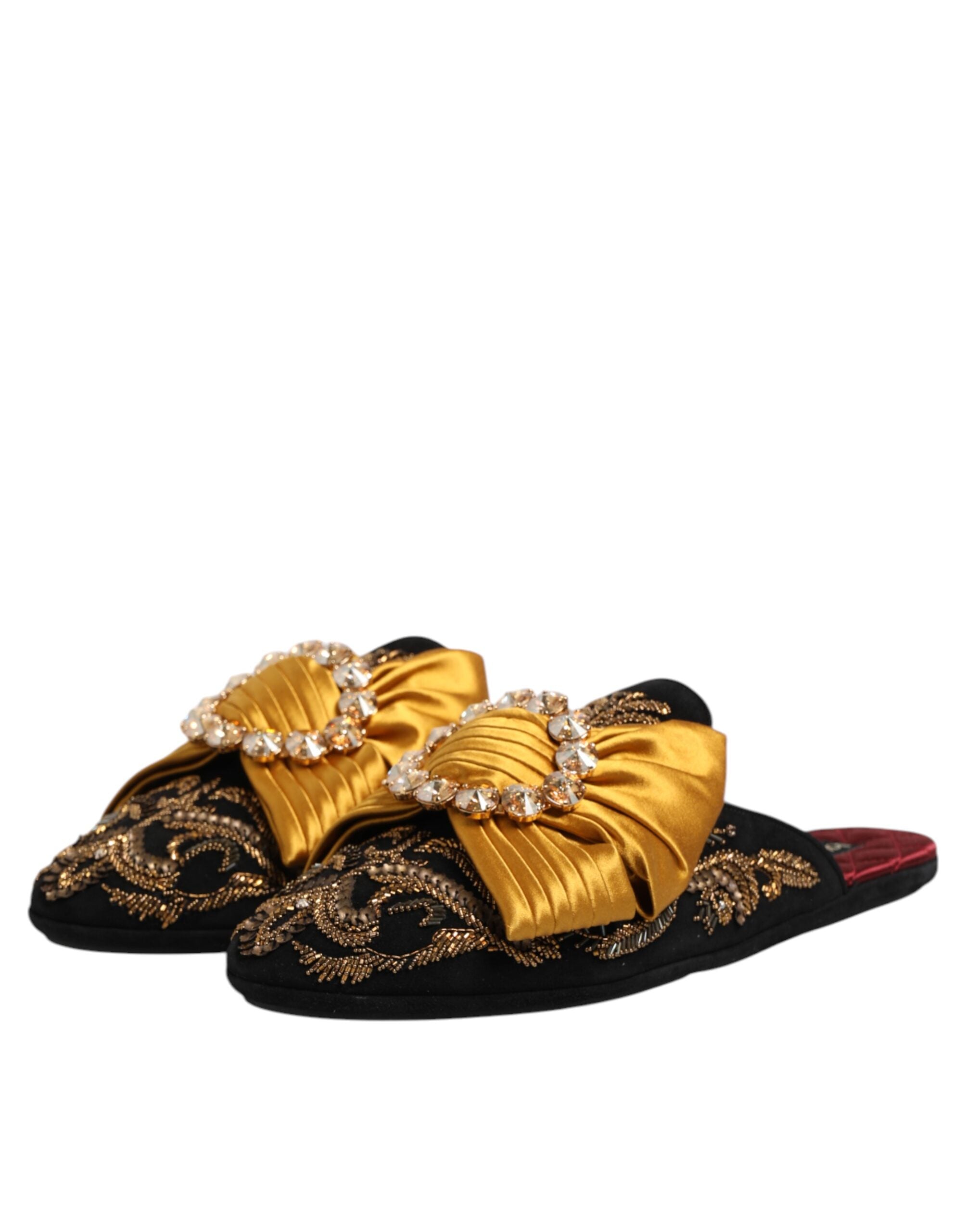 Dolce & Gabbana Multicolor Embellished Flat Sandals Shoes Glam Steals
