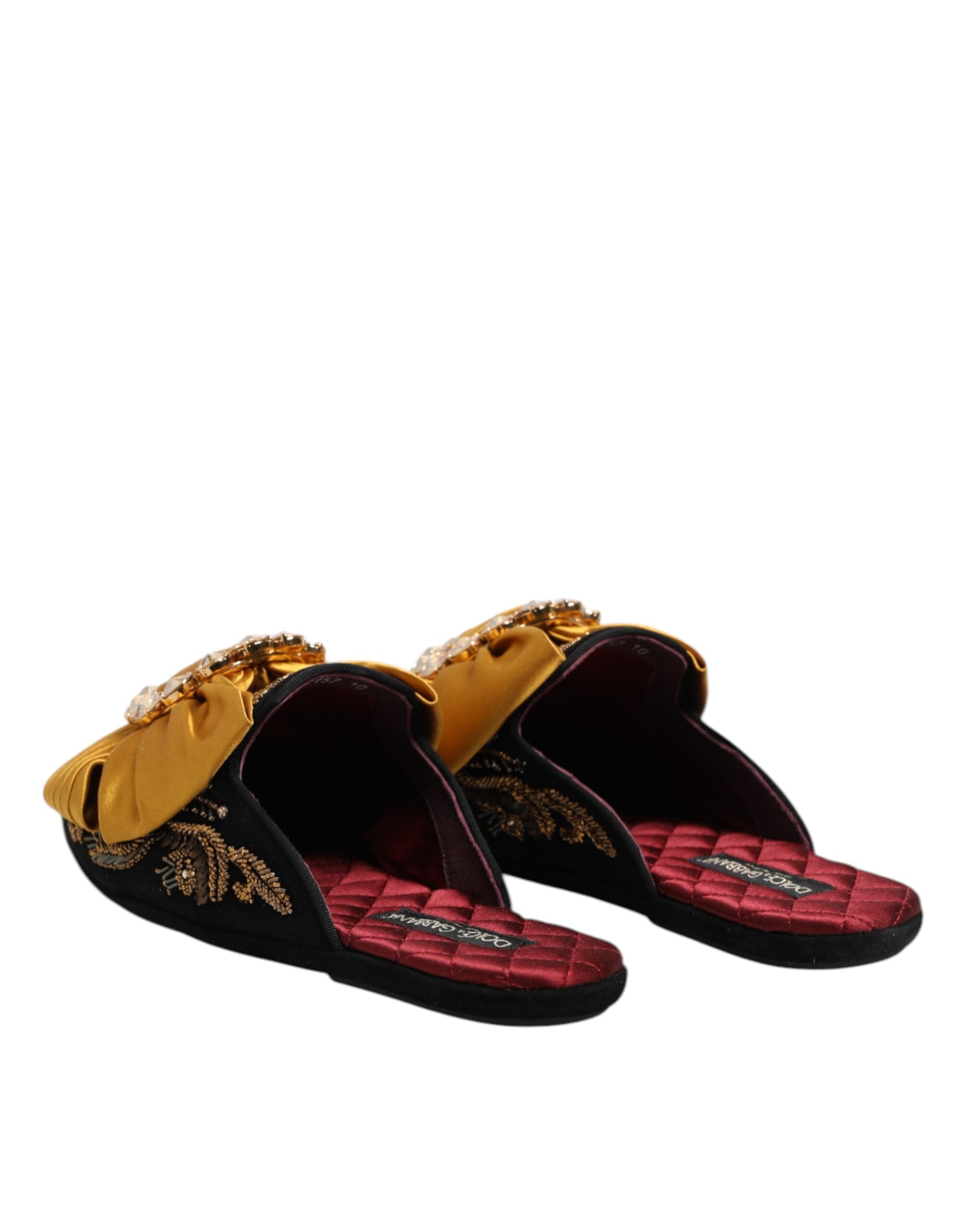Dolce & Gabbana Multicolor Embellished Flat Sandals Shoes Glam Steals
