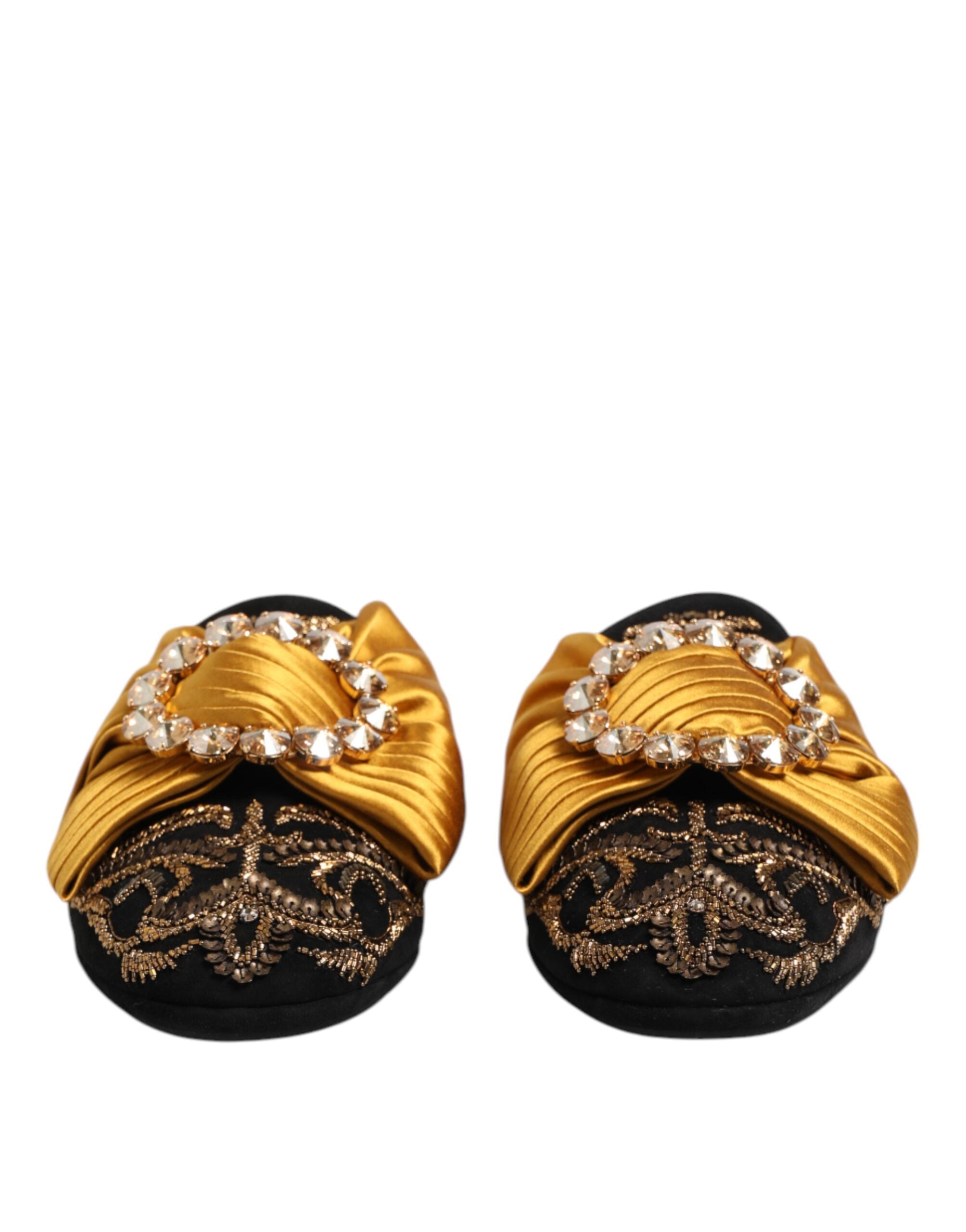 Dolce & Gabbana Multicolor Embellished Flat Sandals Shoes Glam Steals