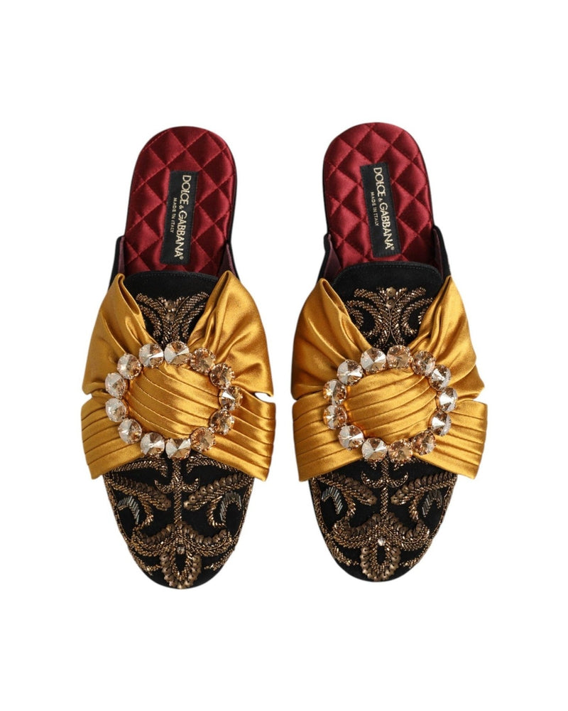 Dolce & Gabbana Multicolor Embellished Flat Sandals Shoes Glam Steals