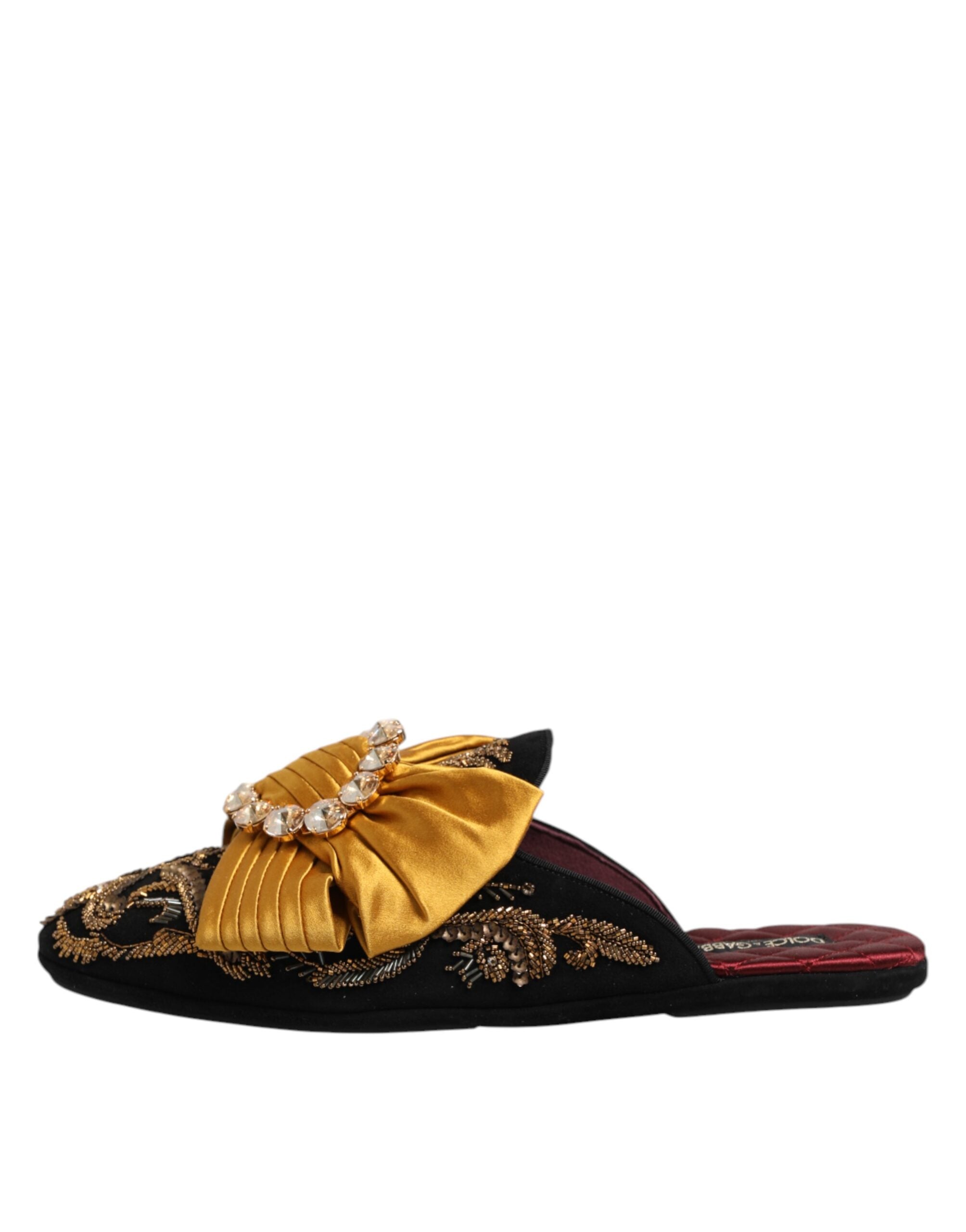 Dolce & Gabbana Multicolor Embellished Flat Sandals Shoes Glam Steals