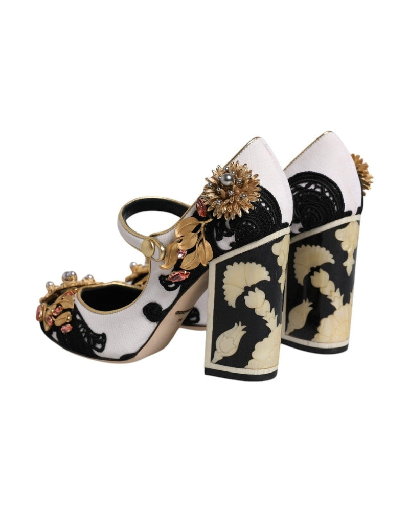 Dolce & Gabbana Multicolor Embellished Heels Pumps Shoes Heels