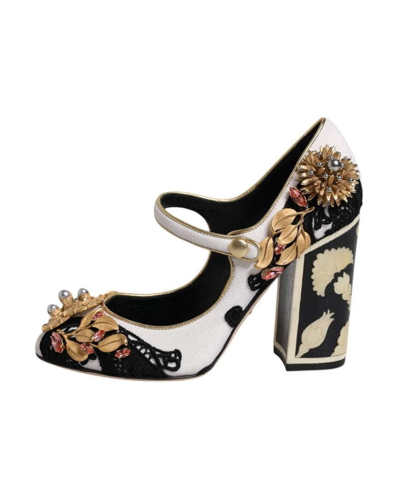 Dolce & Gabbana Multicolor Embellished Heels Pumps Shoes Heels