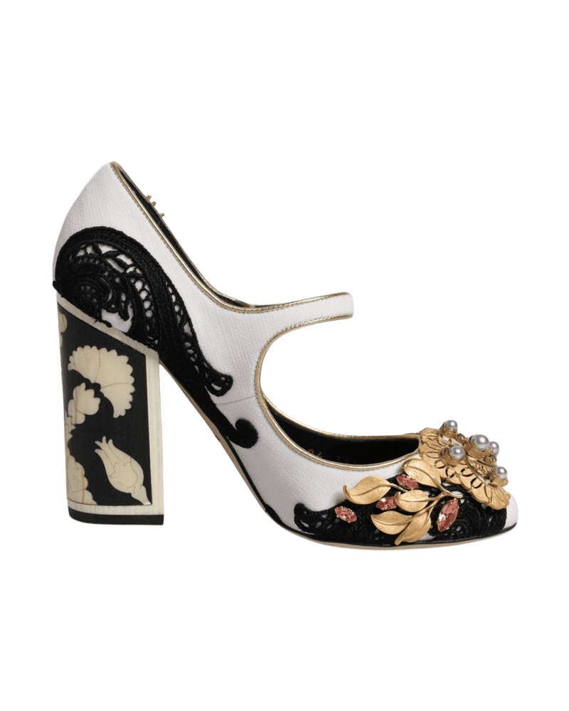 Dolce & Gabbana Multicolor Embellished Heels Pumps Shoes Glam Steals