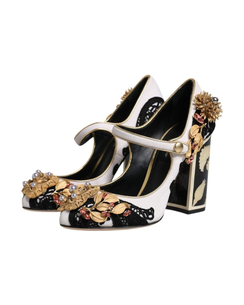 Dolce & Gabbana Multicolor Embellished Heels Pumps Shoes Glam Steals
