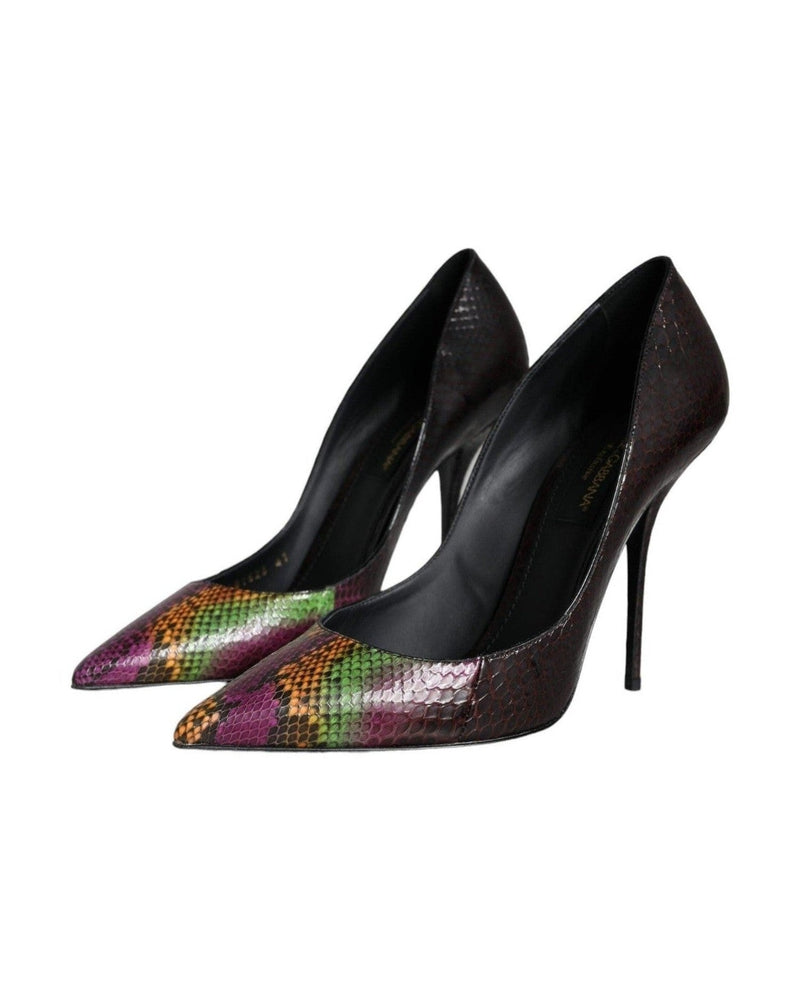 Dolce & Gabbana Multicolor Exotic Leather Heels Pumps Shoes Glam Steals