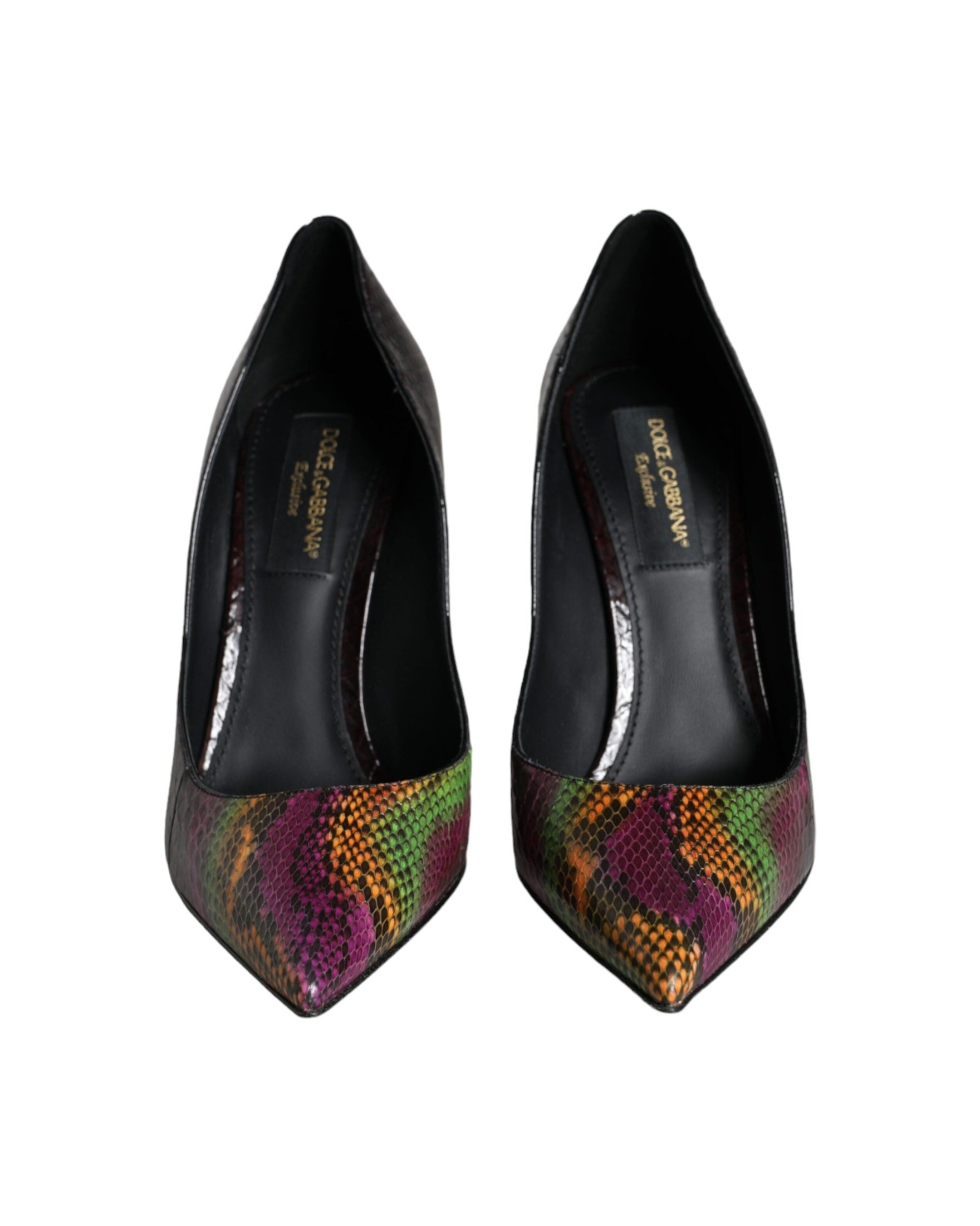 Dolce & Gabbana Multicolor Exotic Leather Heels Pumps Shoes Glam Steals