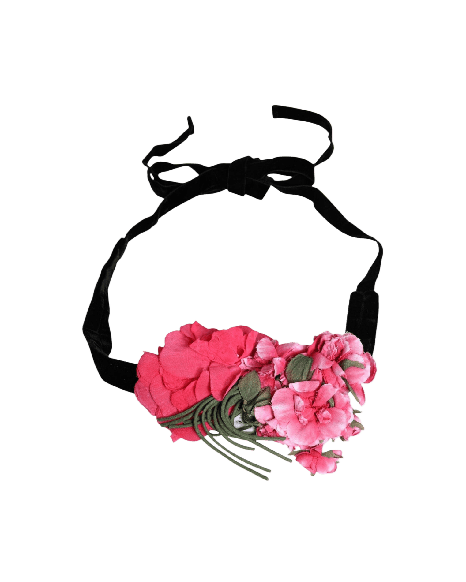 Dolce & Gabbana Multicolor Floral Applique Detail Tie Belt Glam Steals
