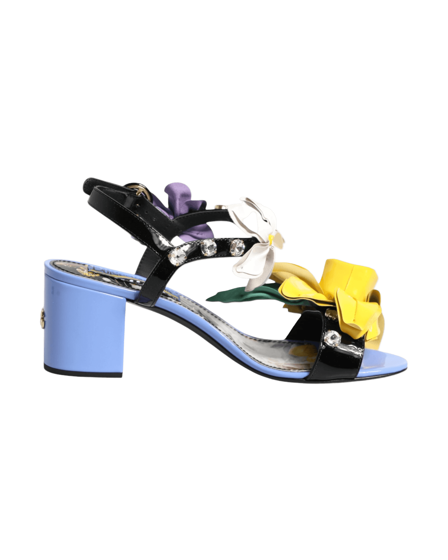 Dolce & Gabbana Multicolor Floral Crystal Keira Sandals Shoes Glam Steals