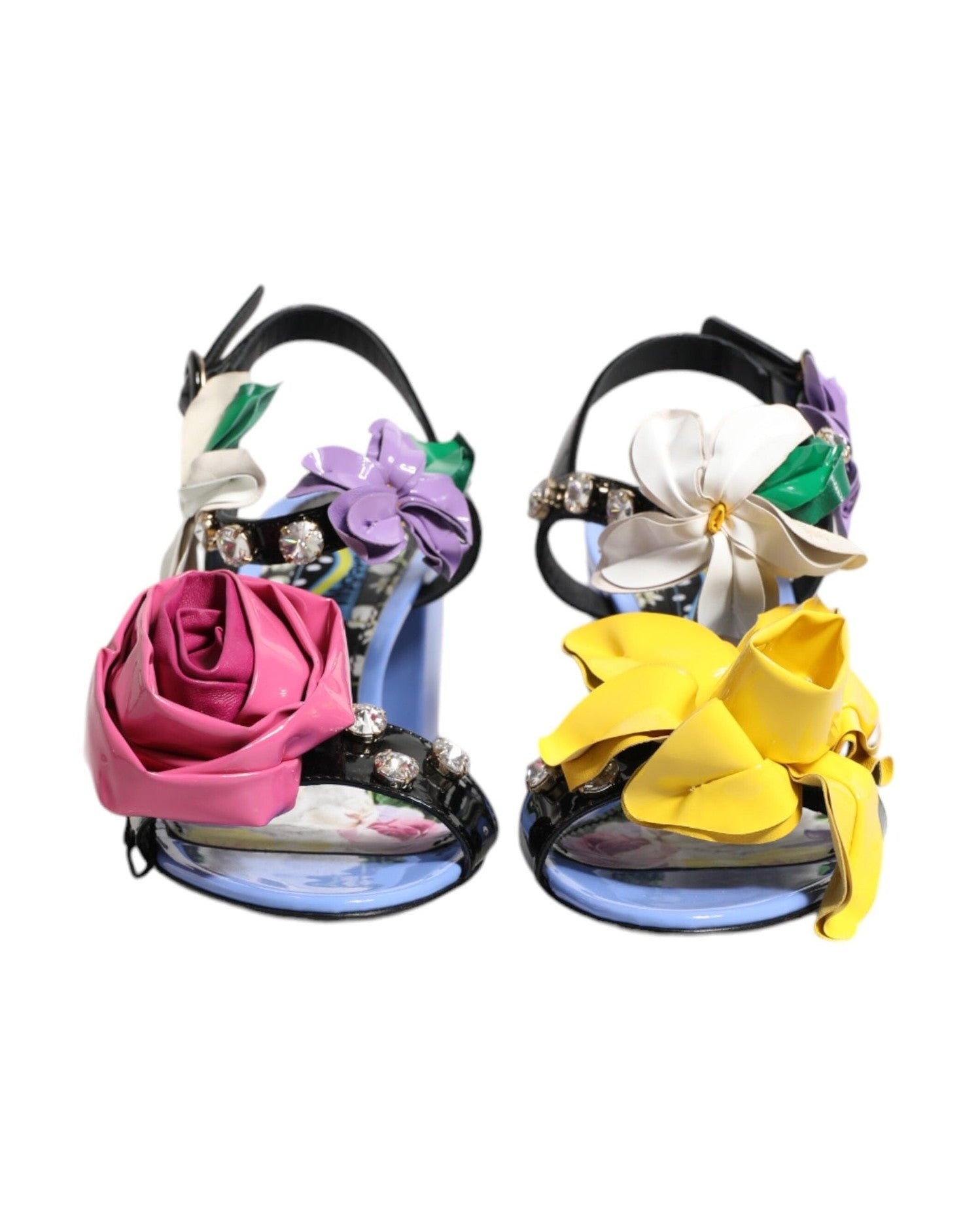 Dolce & Gabbana Multicolor Floral Crystal Keira Sandals Shoes Glam Steals