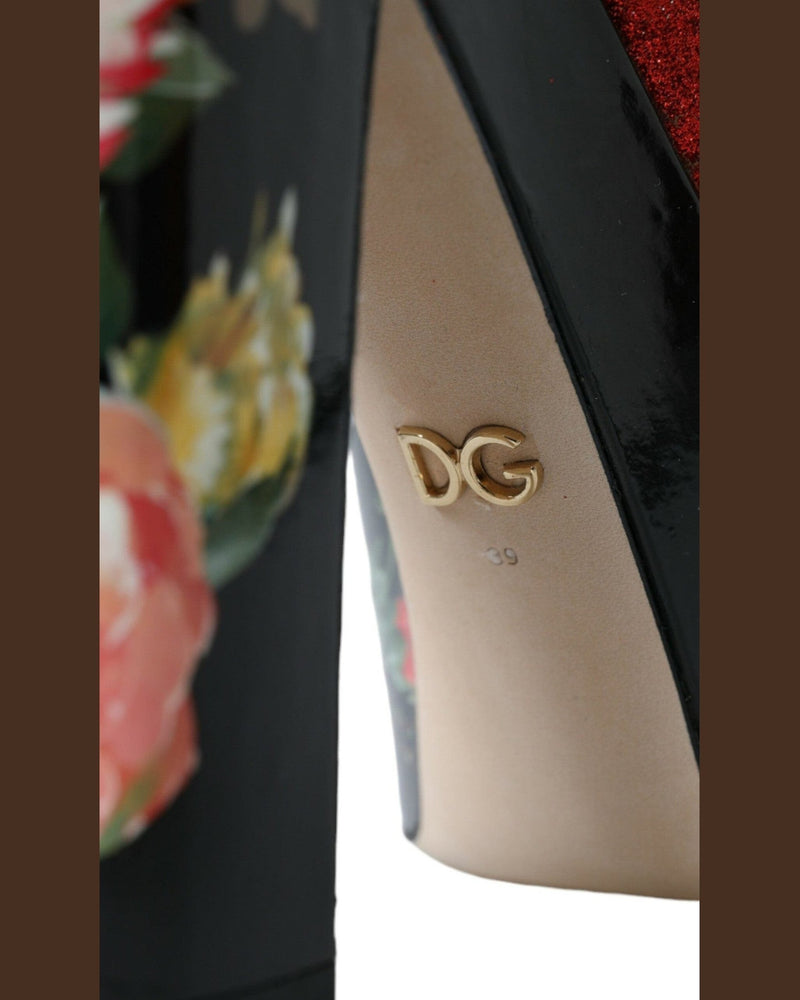 Dolce & Gabbana Multicolor Floral Crystal Platform Sandals Shoes Glam Steals