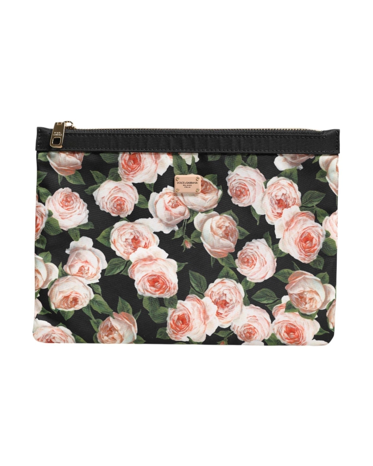 Dolce & Gabbana Multicolor Floral Dg Plaque Clutch Women Pouch Borse Bag Glam Steals