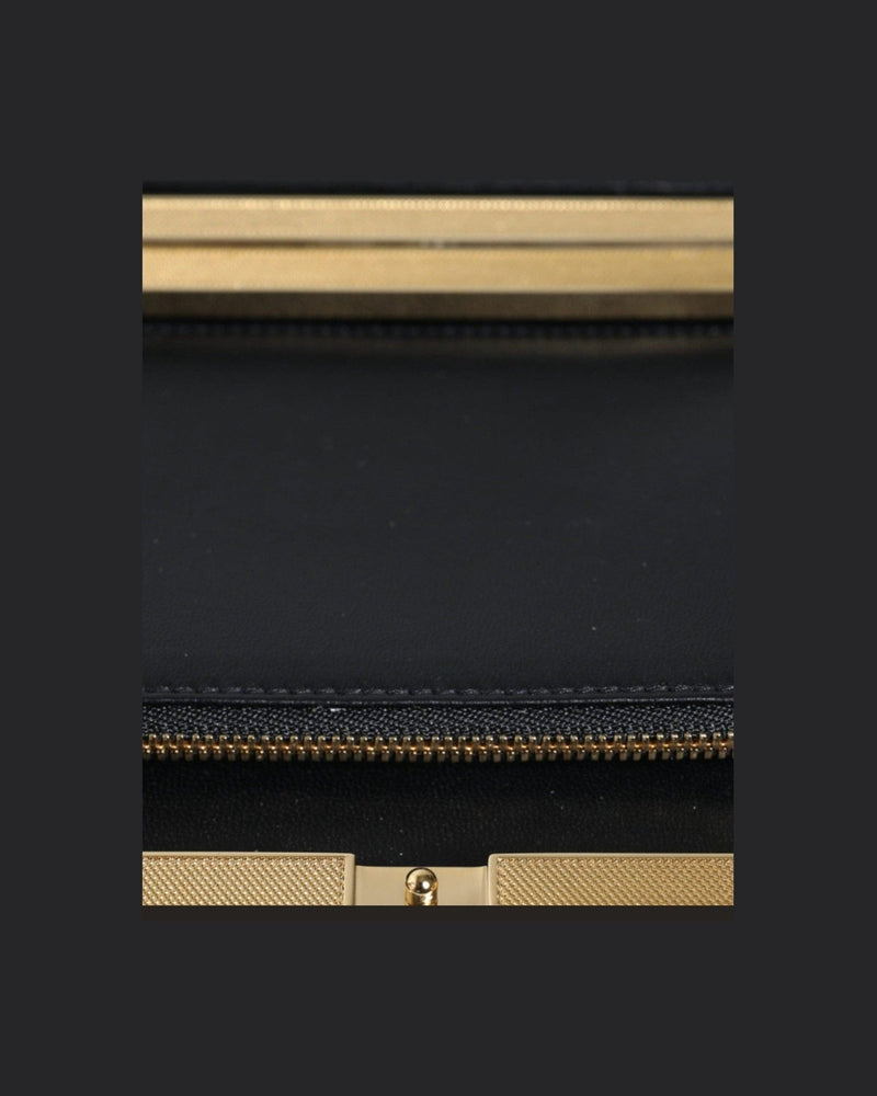 Dolce & Gabbana Floral Frame Clutch Evening Purse Multicolor Gold Bag Glam Steals