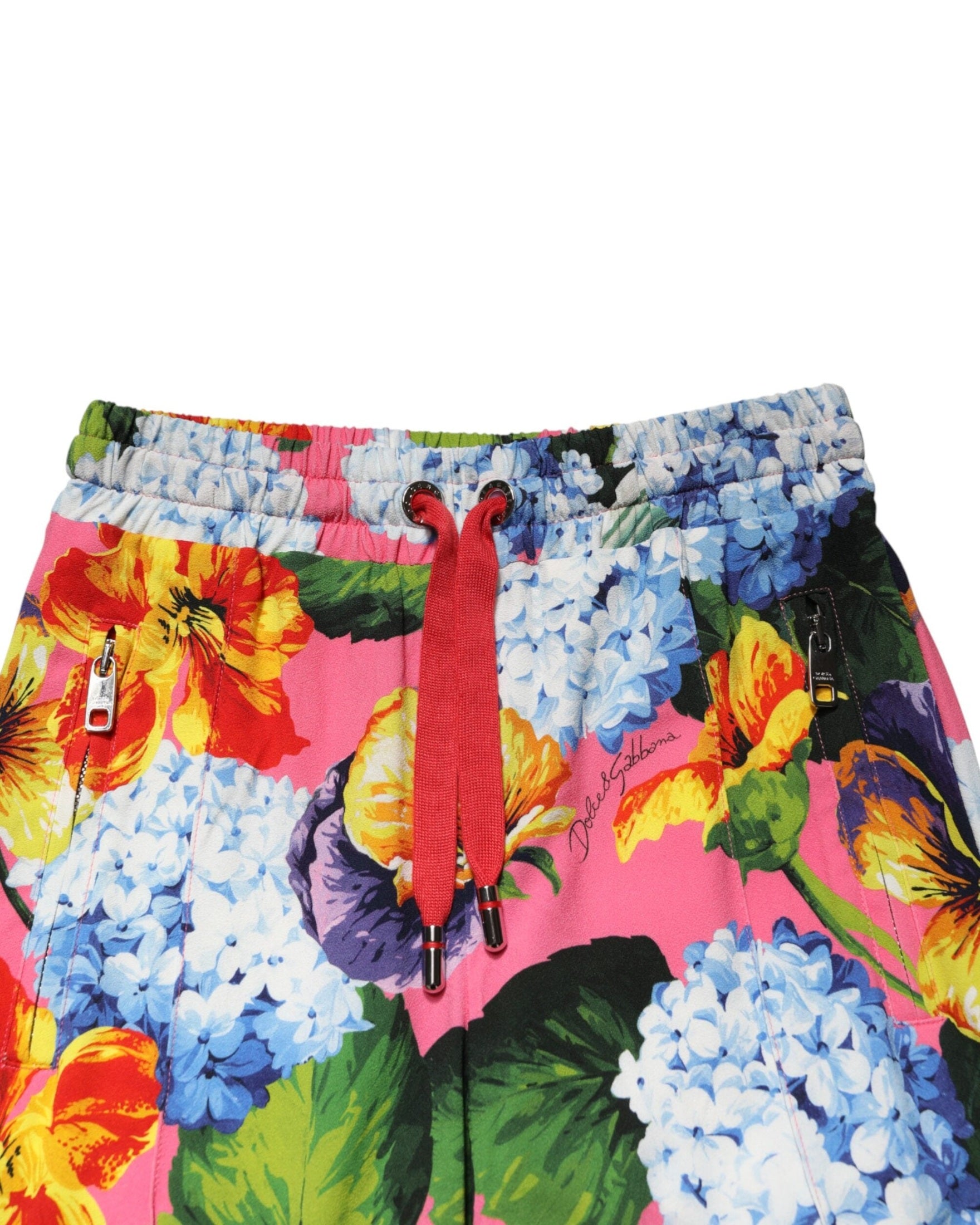 Dolce & Gabbana Multicolor Floral Mid Waist Jogger Pant Glam Steals