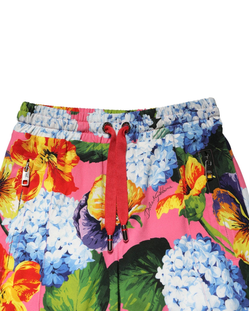 Dolce & Gabbana Multicolor Floral Mid Waist Jogger Pant Glam Steals